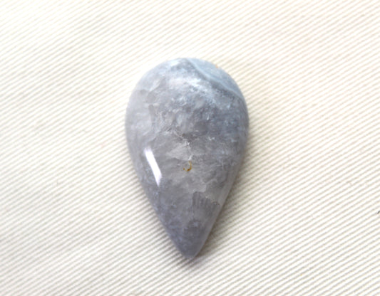 Turkish Blue Agate in quartz Cabochon Gemstone teardrop