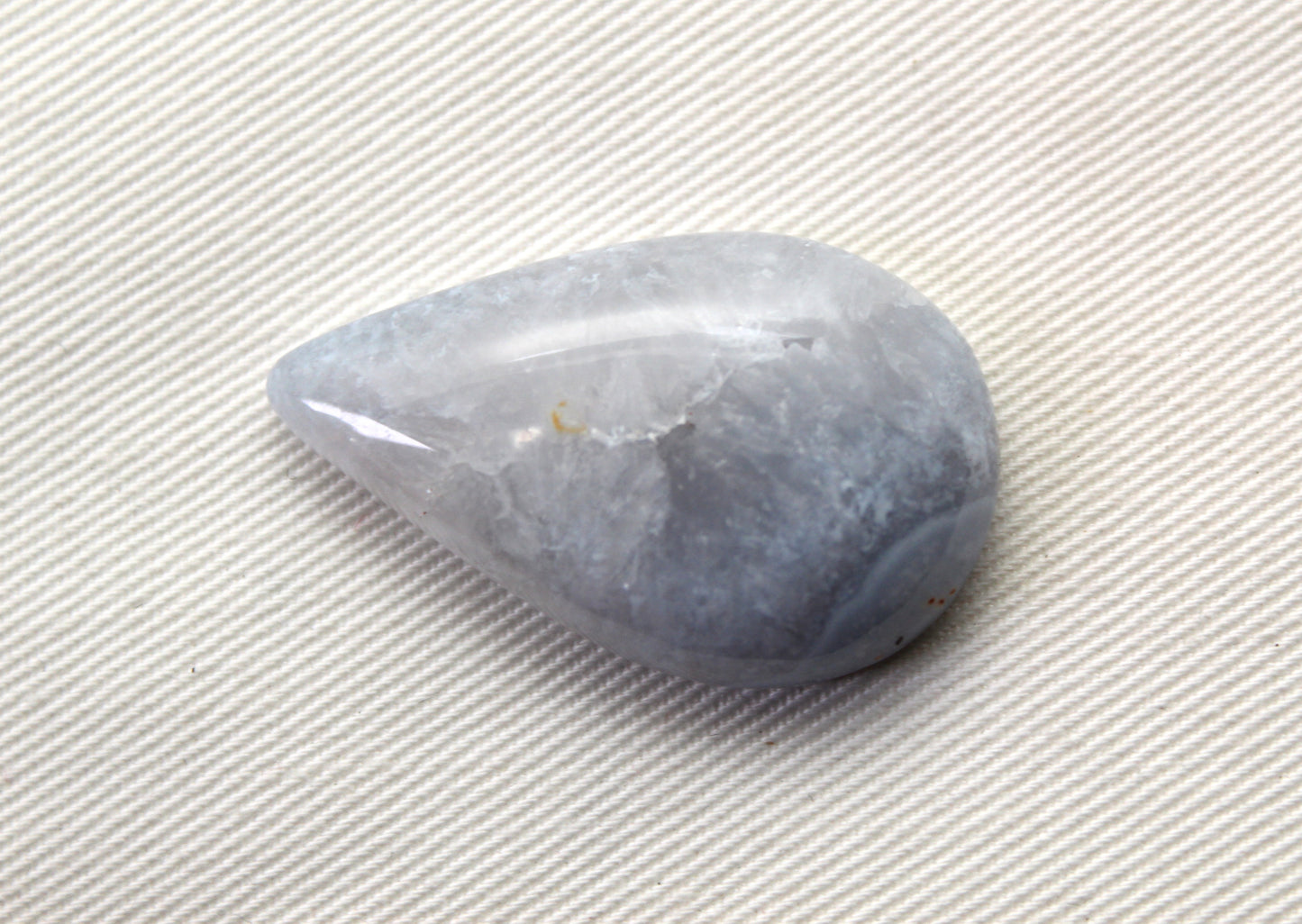 Turkish Blue Agate in quartz Cabochon Gemstone teardrop