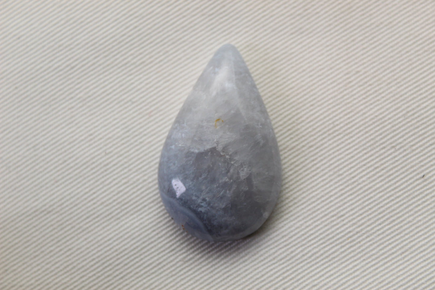 Turkish Blue Agate in quartz Cabochon Gemstone teardrop