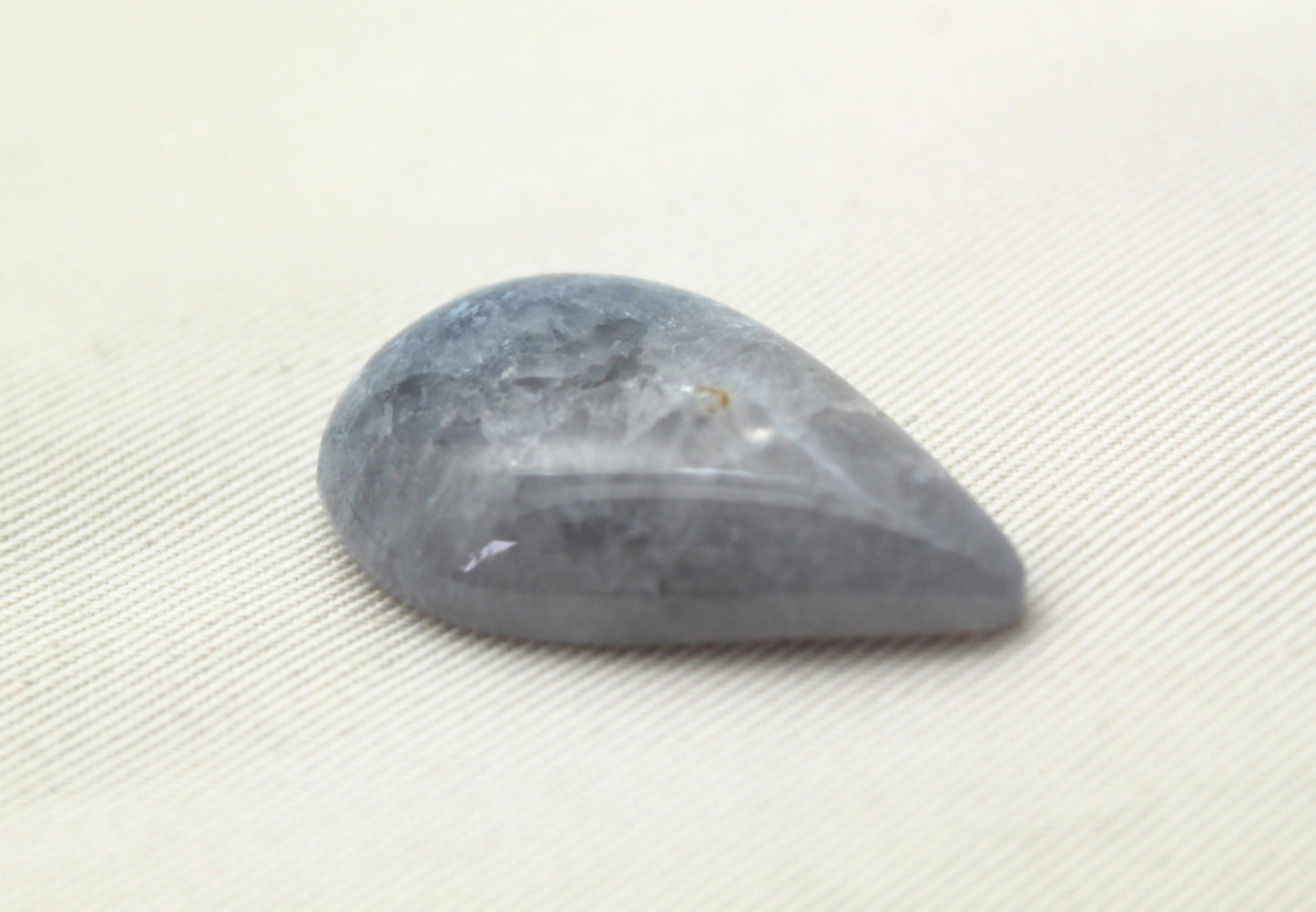 Turkish Blue Agate in quartz Cabochon Gemstone teardrop