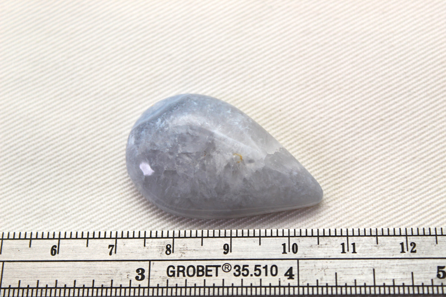 Turkish Blue Agate in quartz Cabochon Gemstone teardrop