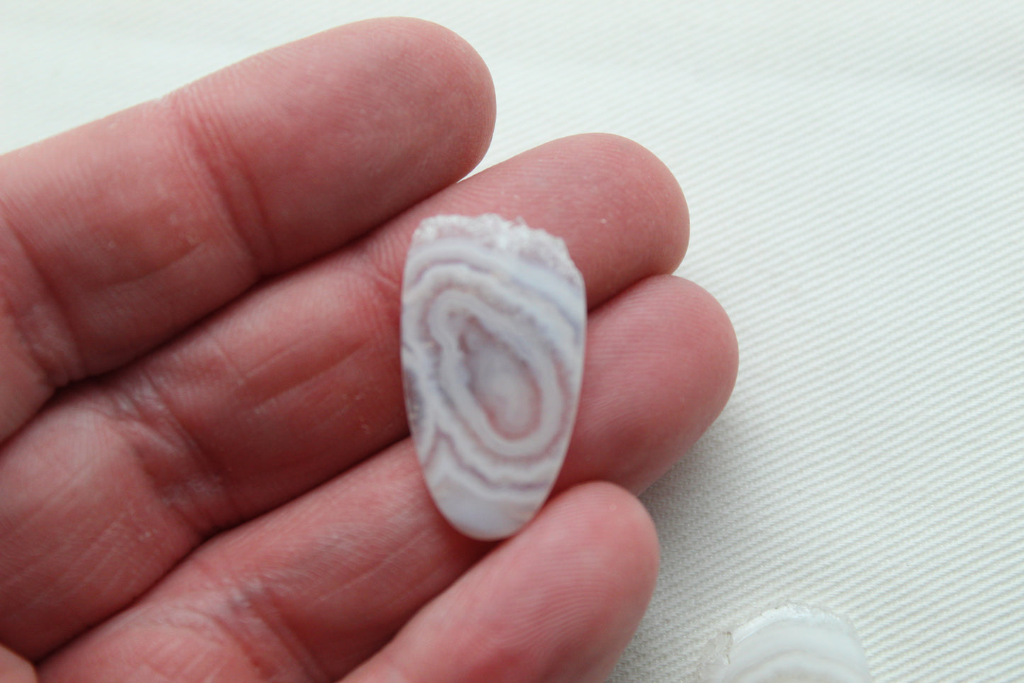 Orbicular Agate Cabochons THIN Pair Gemstone natural rough edge