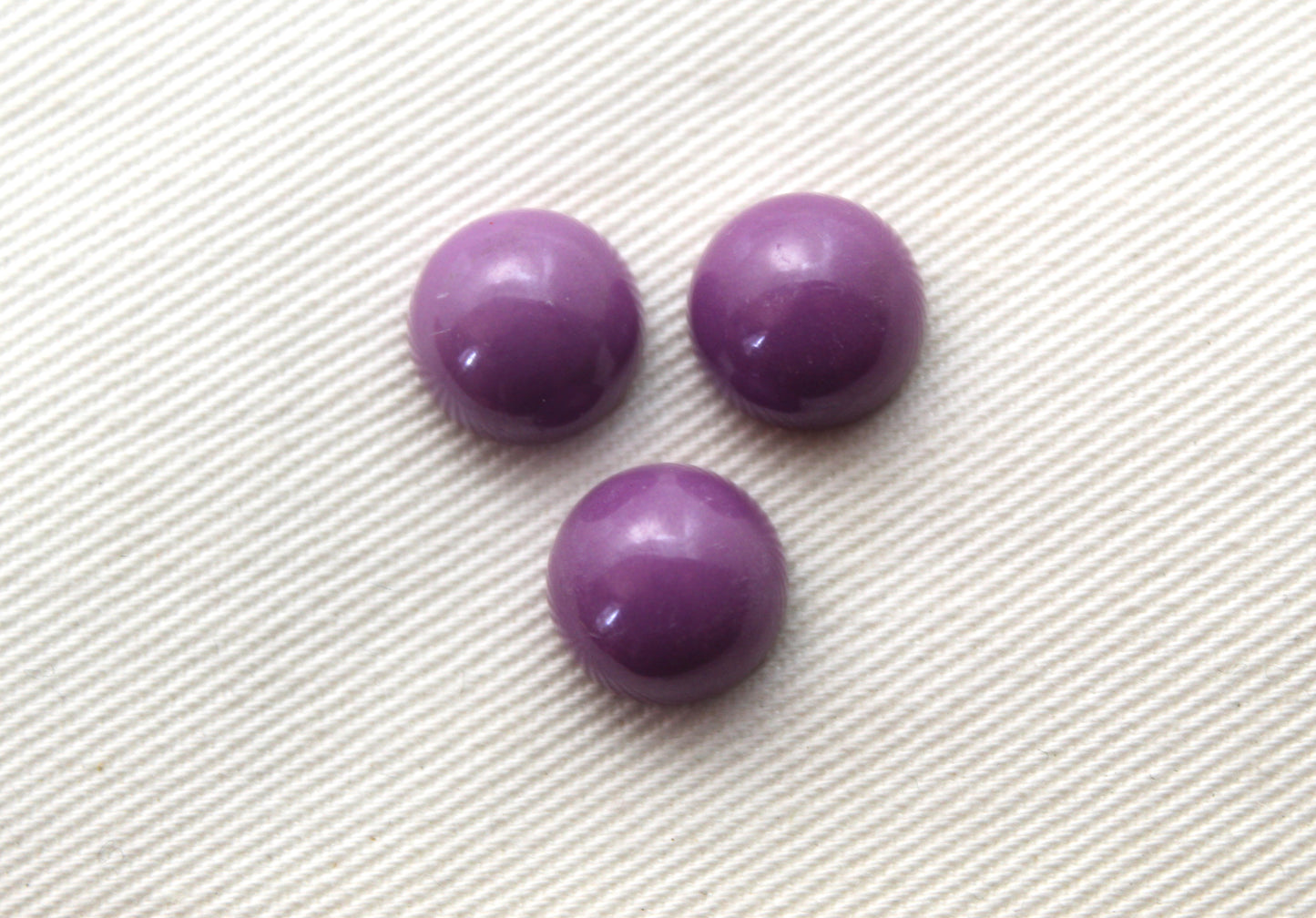 Lot of THREE round phosphosiderite Cabochons 10mm - LAST ONES