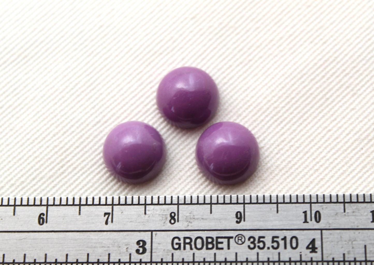 Lot of THREE round phosphosiderite Cabochons 10mm - LAST ONES