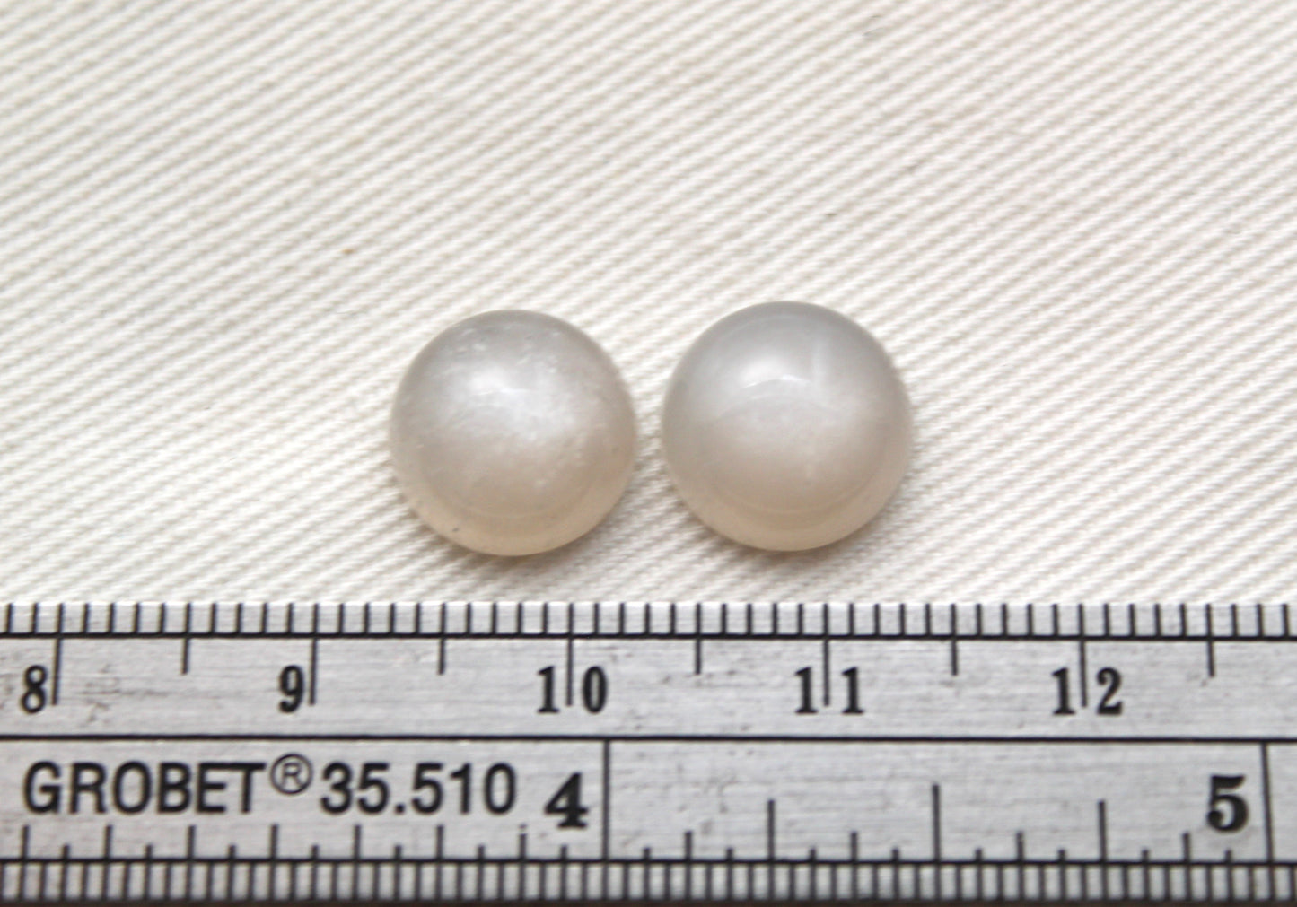 Paire de cabochons Pierre de Lune pêche 10 MM Pierres gemmes rondes