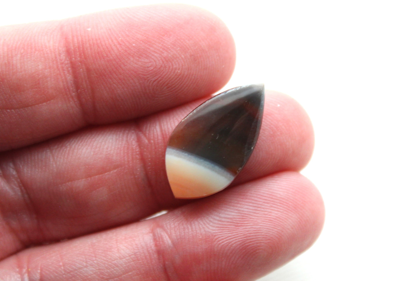 Small Pair Indonesian Agate Cabochons gemstone natural