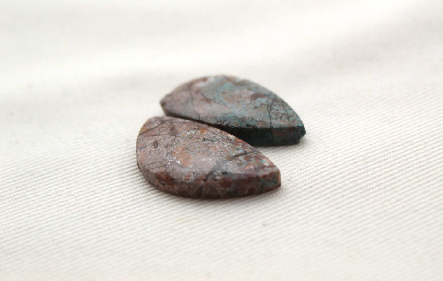 Small Neela Terra Jasper Cabochon Pair Gemstone pink