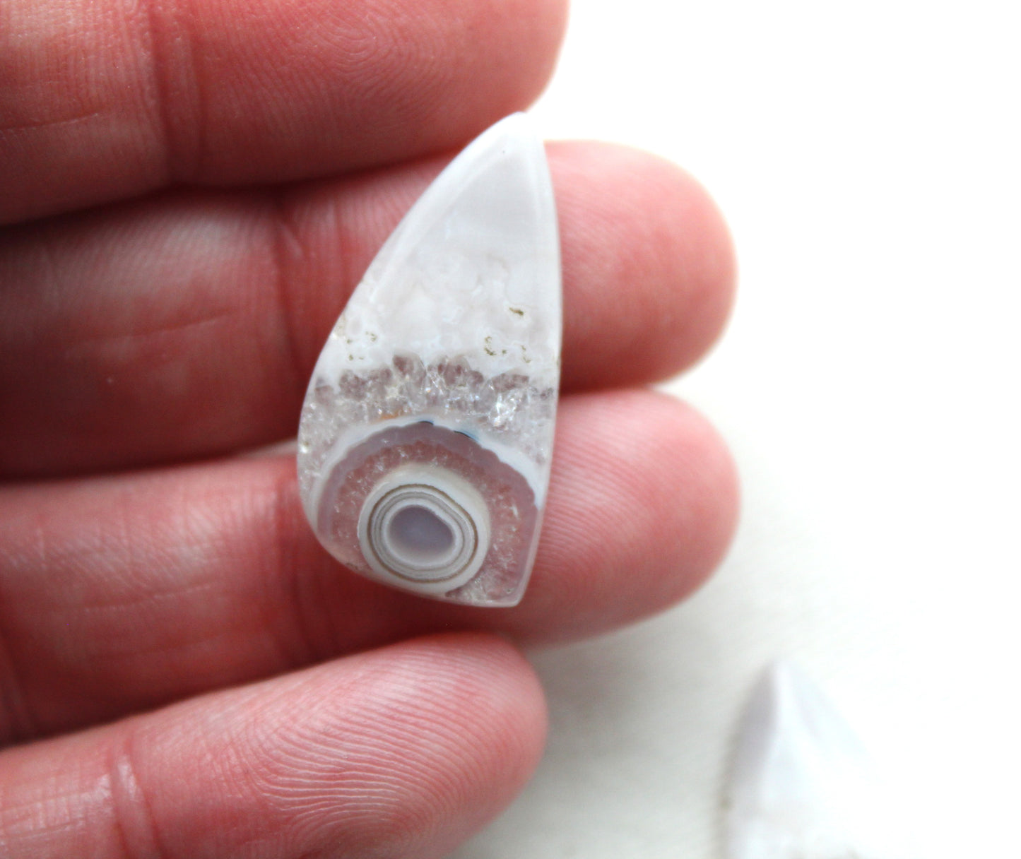 Orbicular Agate Cabochons Pair Gemstone natural