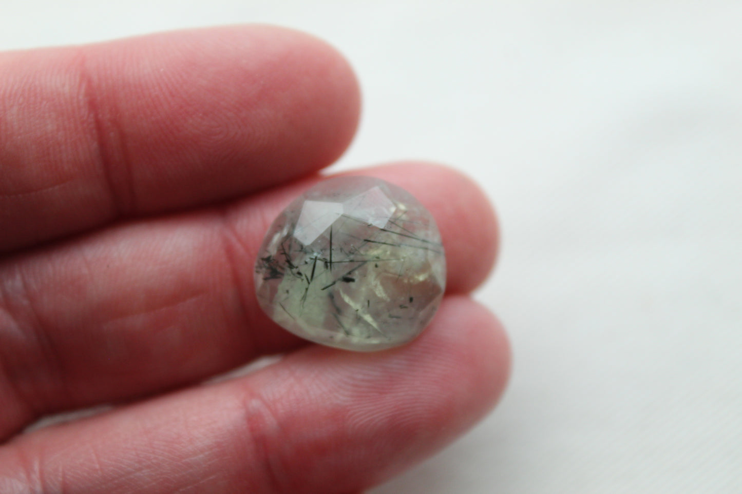 Prehnite rose cut Cabochon freeform Gemstone green