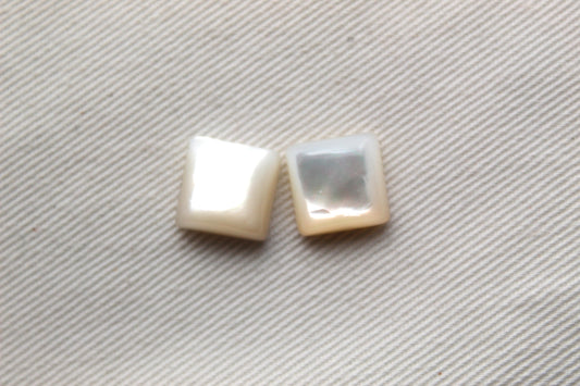 DEUX cabochons Nacre Pierres gemmes rondes 10MM