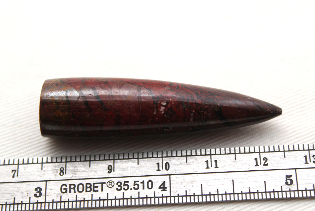 Hematite Jasper bullet Gemstone 50MM UNDRILLED