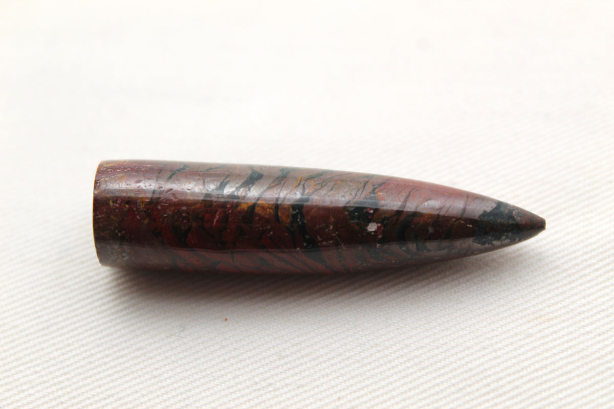 Hematite Jasper bullet Gemstone 50MM UNDRILLED