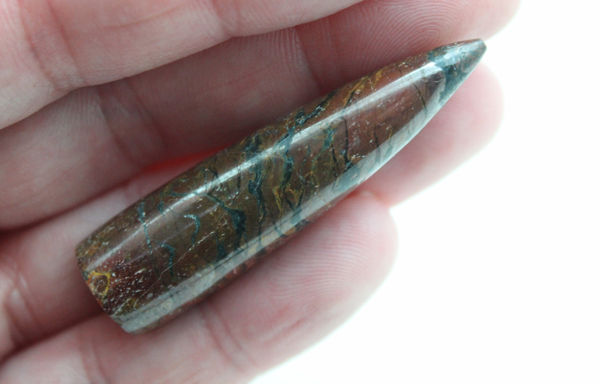 Hematite Jasper bullet Gemstone 50MM UNDRILLED