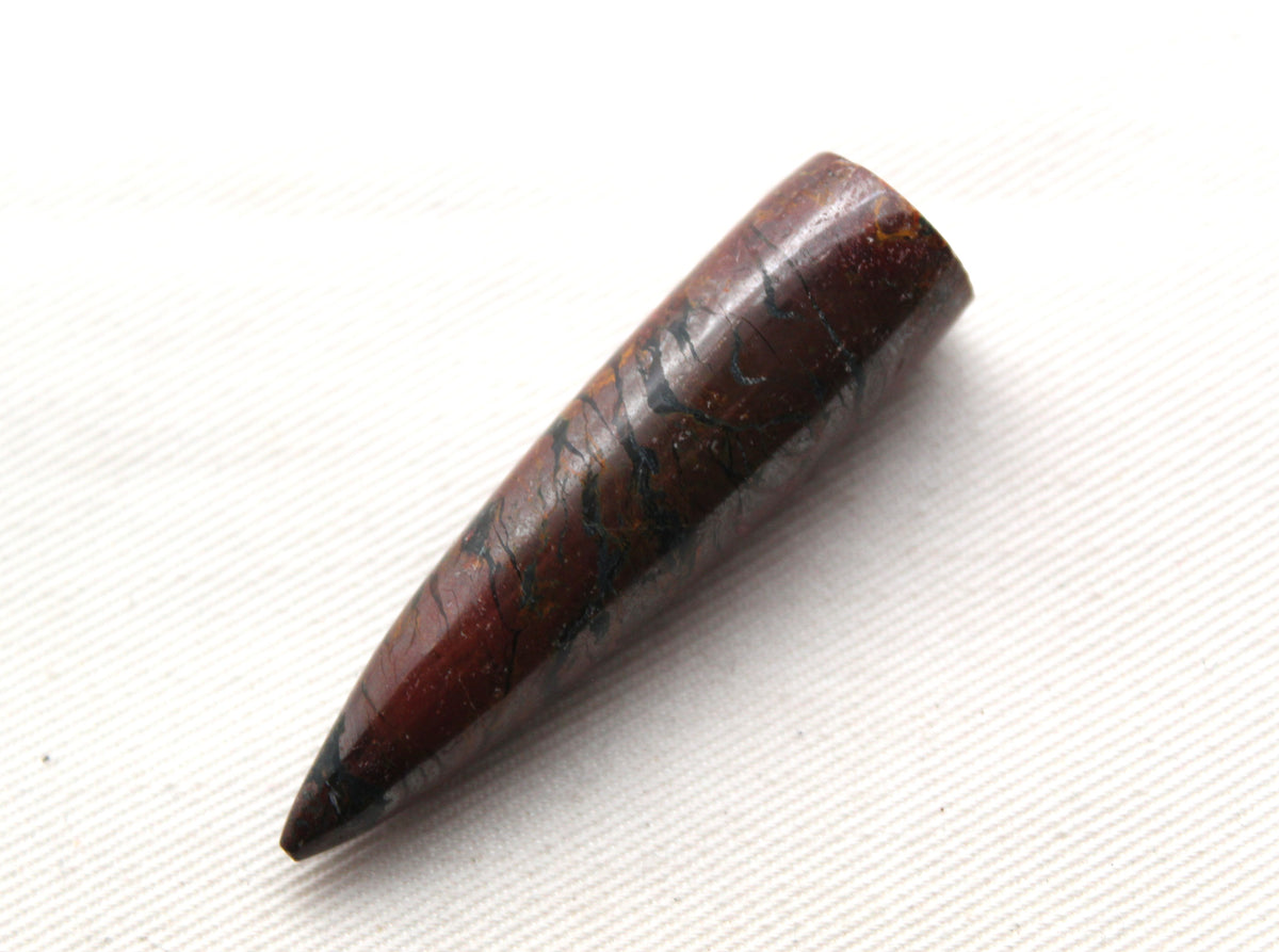 Hematite Jasper bullet Gemstone 50MM UNDRILLED