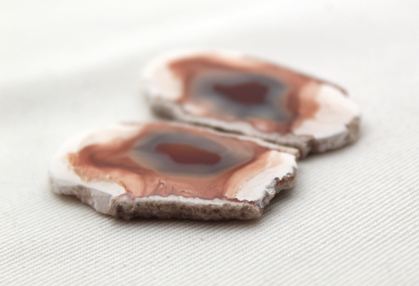 Sliced Agate Pair Gemstones freeform natural