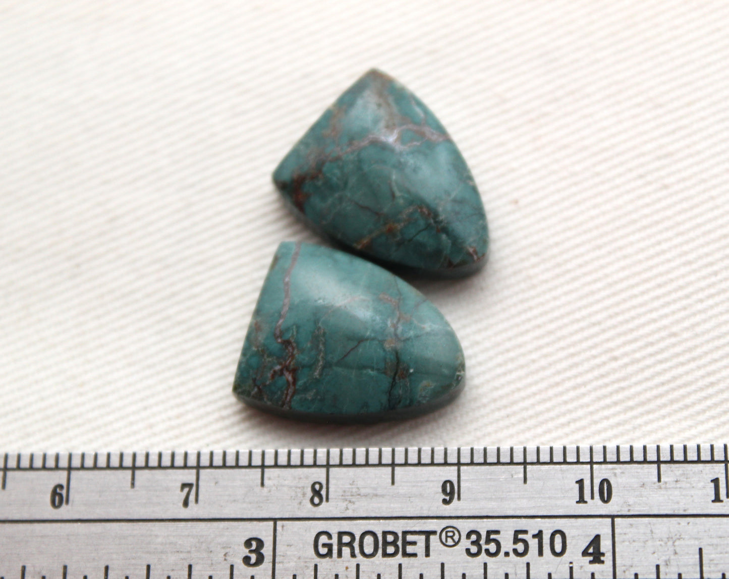 Small Neela Terra Jasper Cabochon Pair Gemstone Green