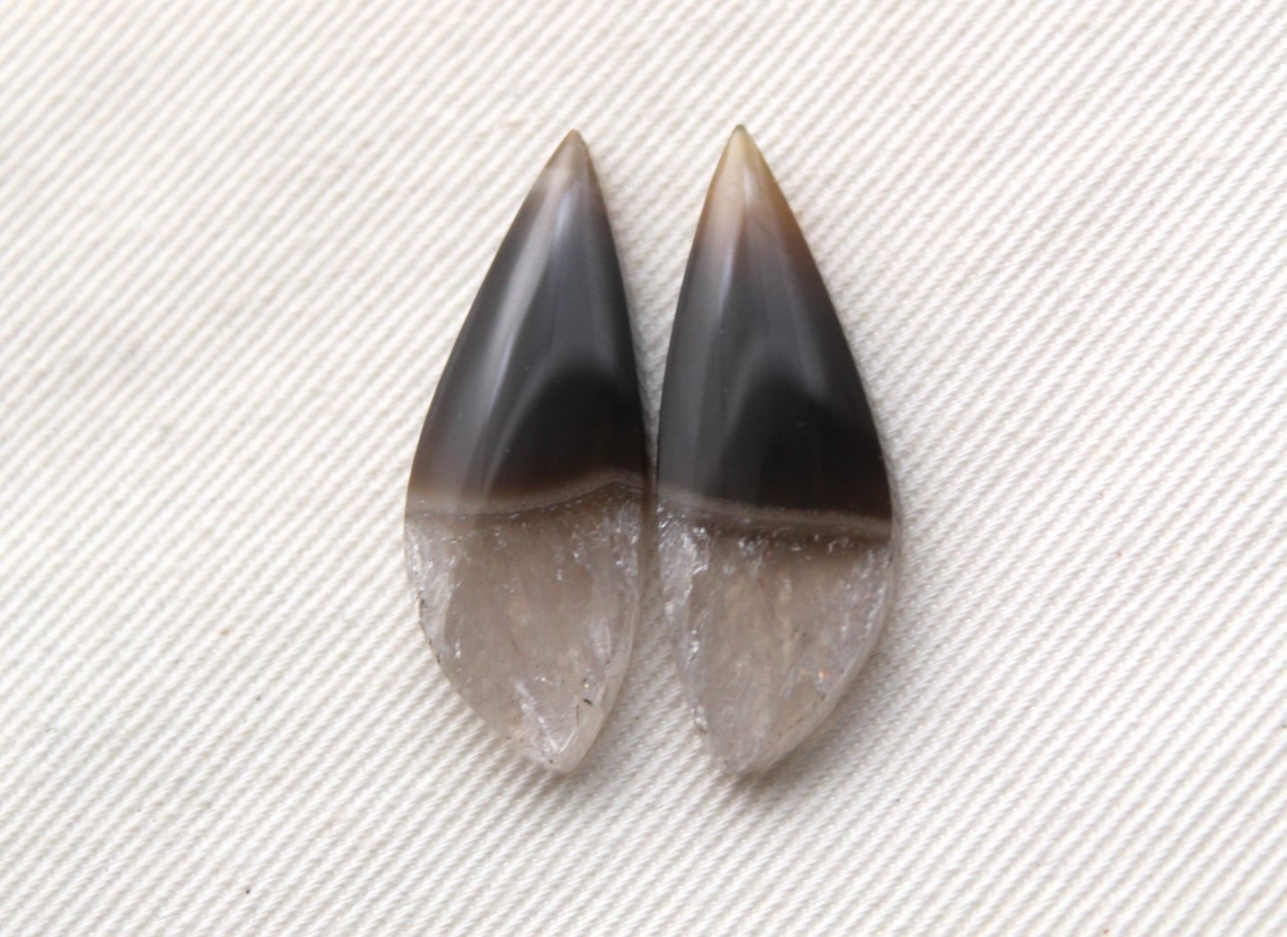 Small Pair Indonesian Timor Agate Cabochons gemstone natural