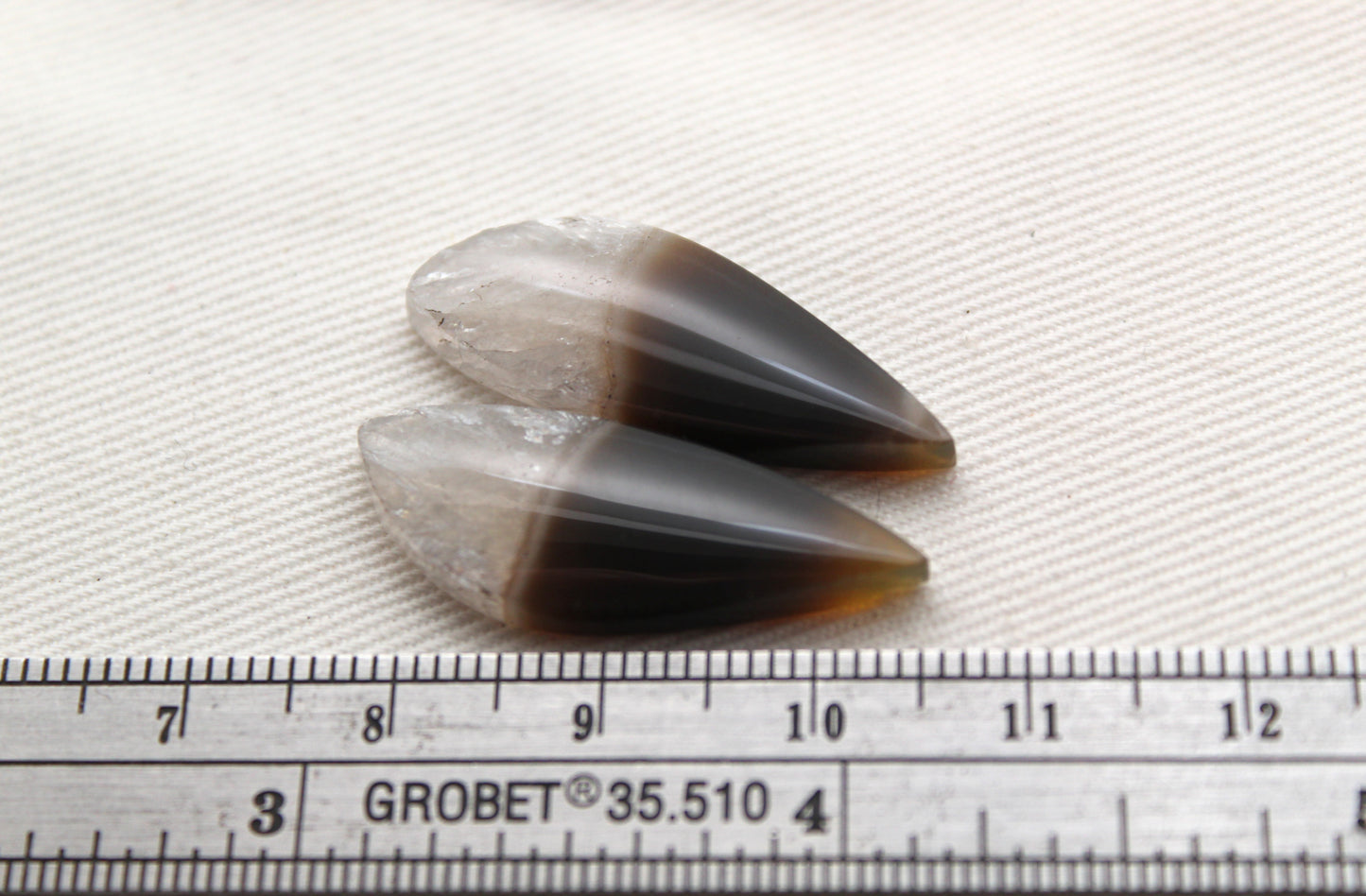 Small Pair Indonesian Timor Agate Cabochons gemstone natural
