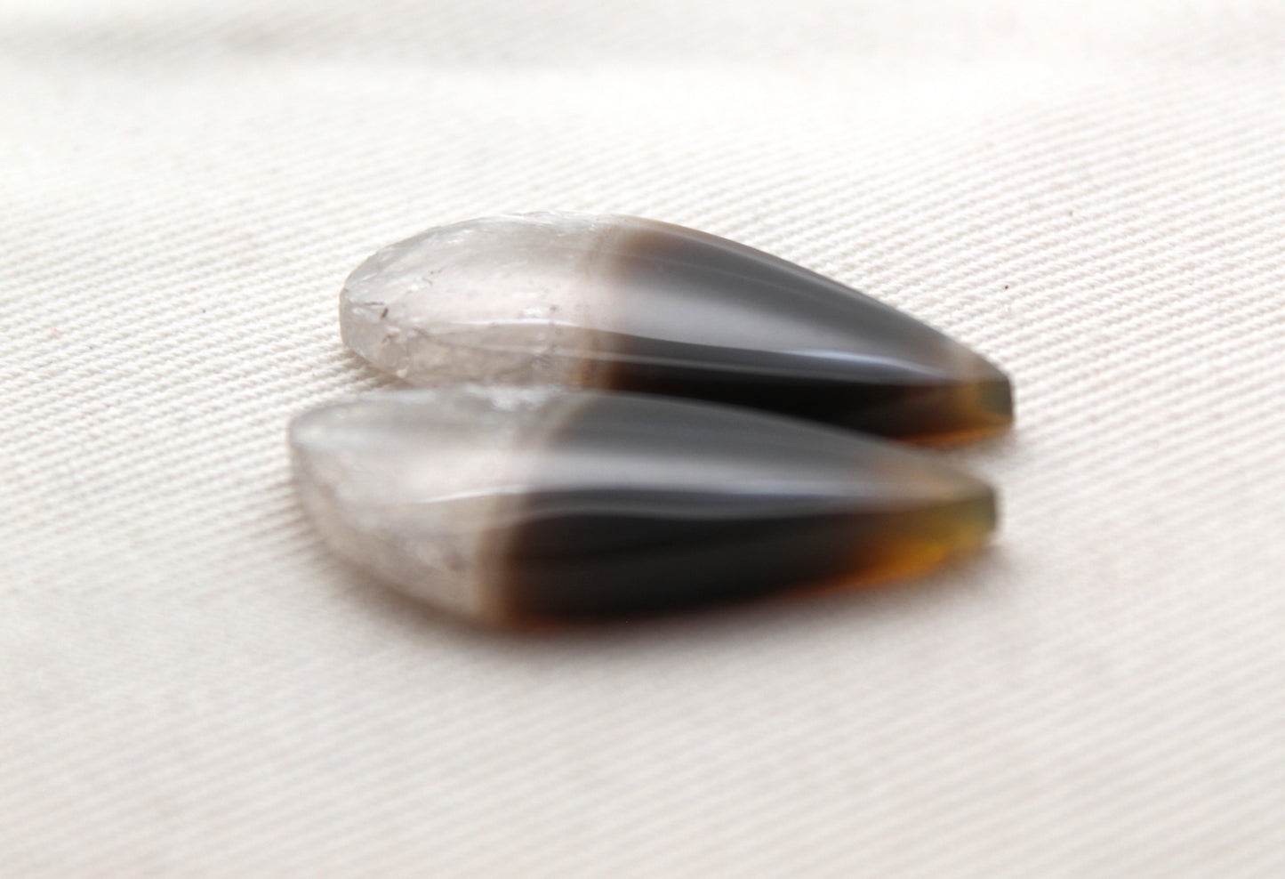 Small Pair Indonesian Timor Agate Cabochons gemstone natural