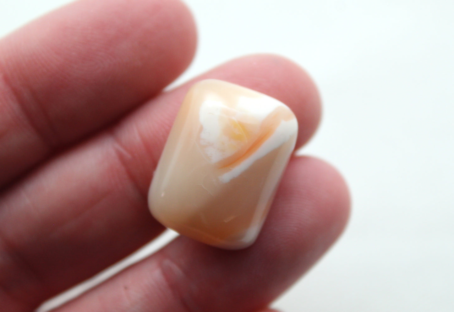 Mexican Opal Cabochon rectangle orange 15X20MM