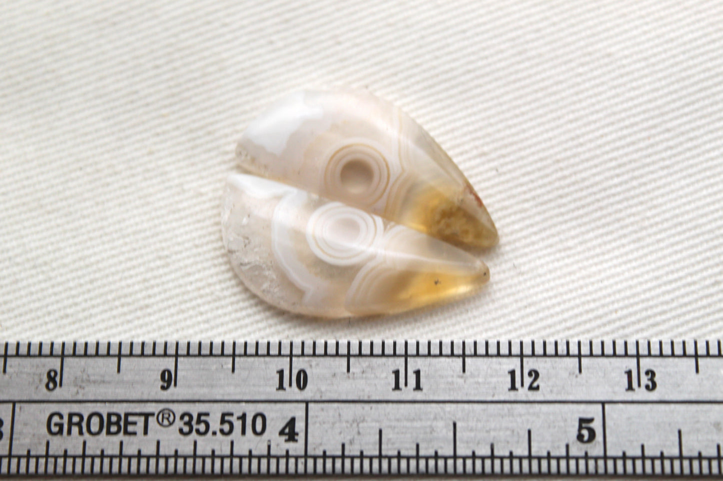 NICE Orbicular Agate Cabochons Pair Gemstone natural