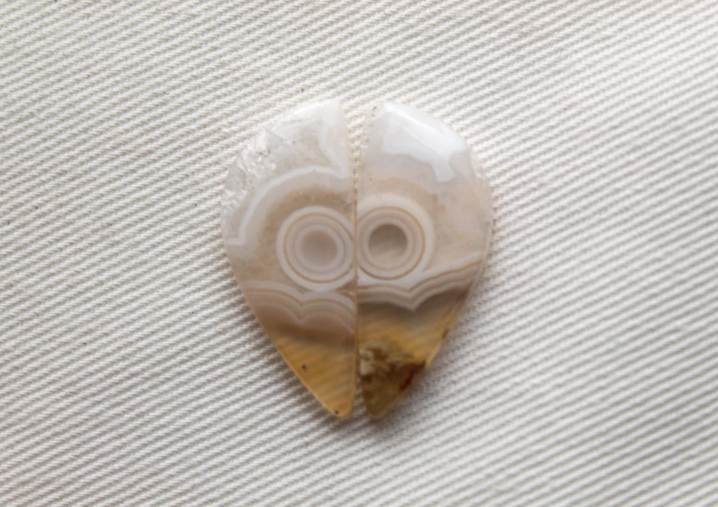 NICE Orbicular Agate Cabochons Pair Gemstone natural
