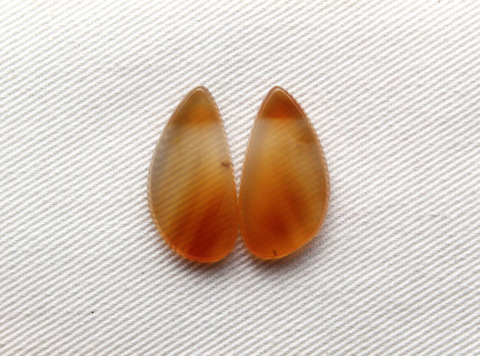 Small Brazilian Agate Cabochon Pair Gemstone