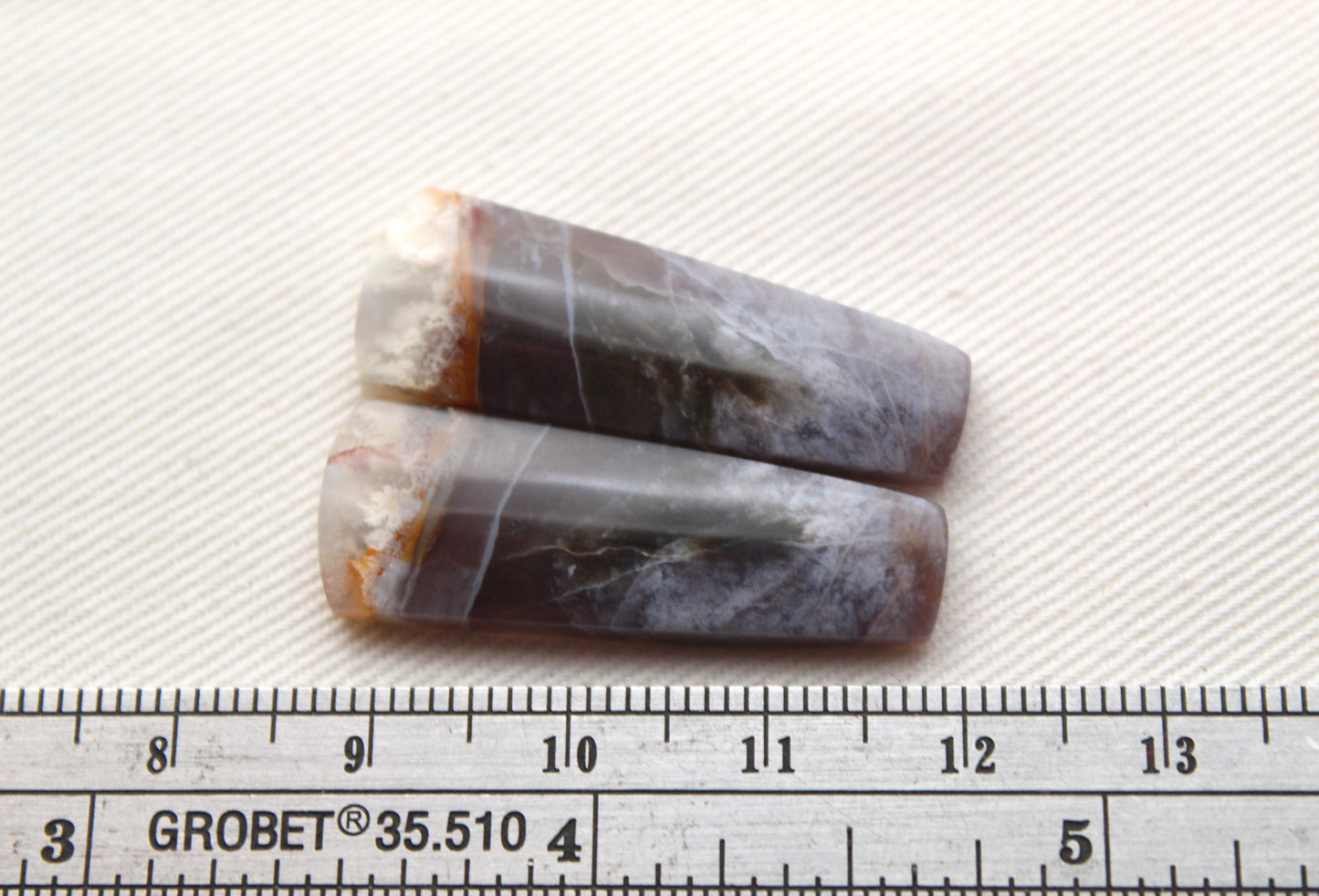 NICE Chalcedony cabochons Pair purple