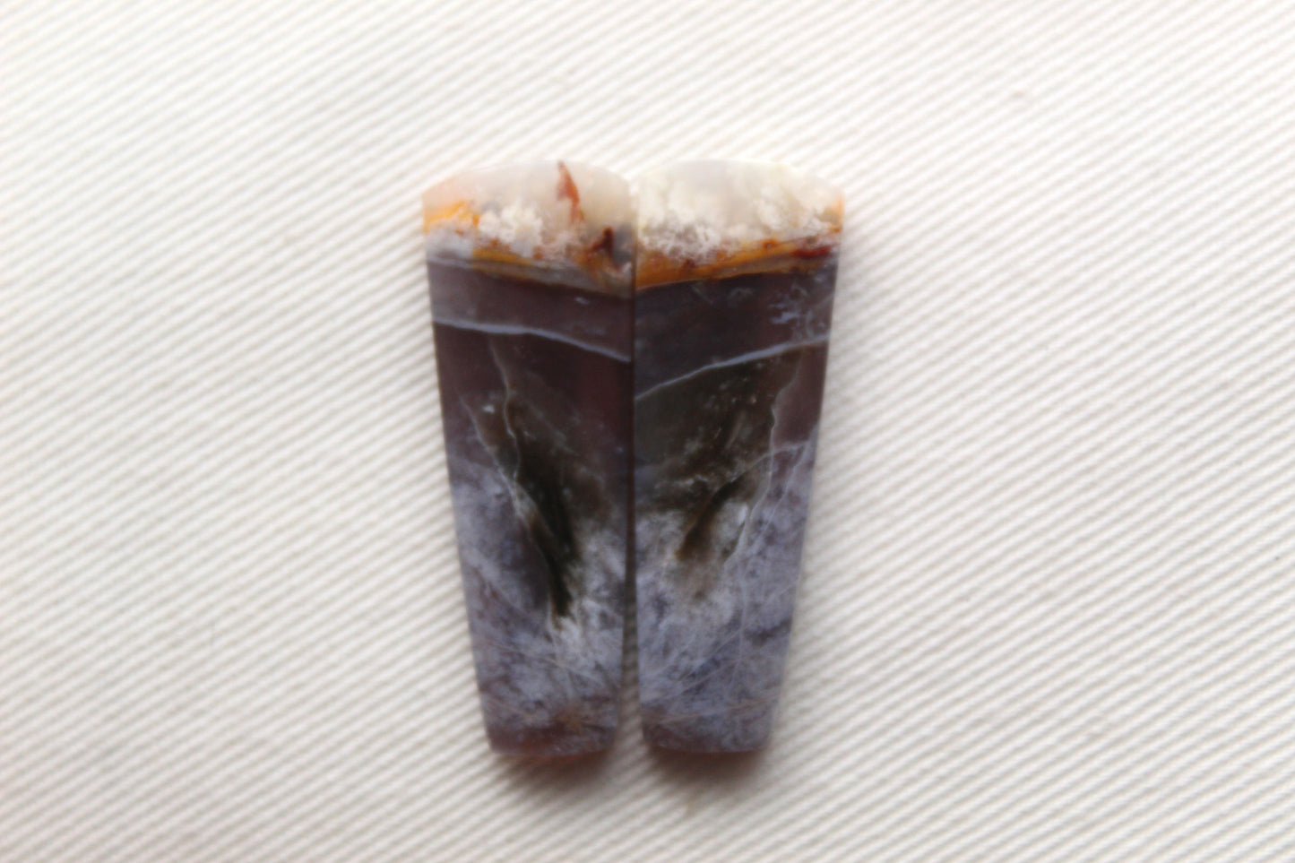 NICE Chalcedony cabochons Pair purple