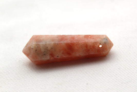 Sunstone double point Tower gemstone pendant size DRILLED
