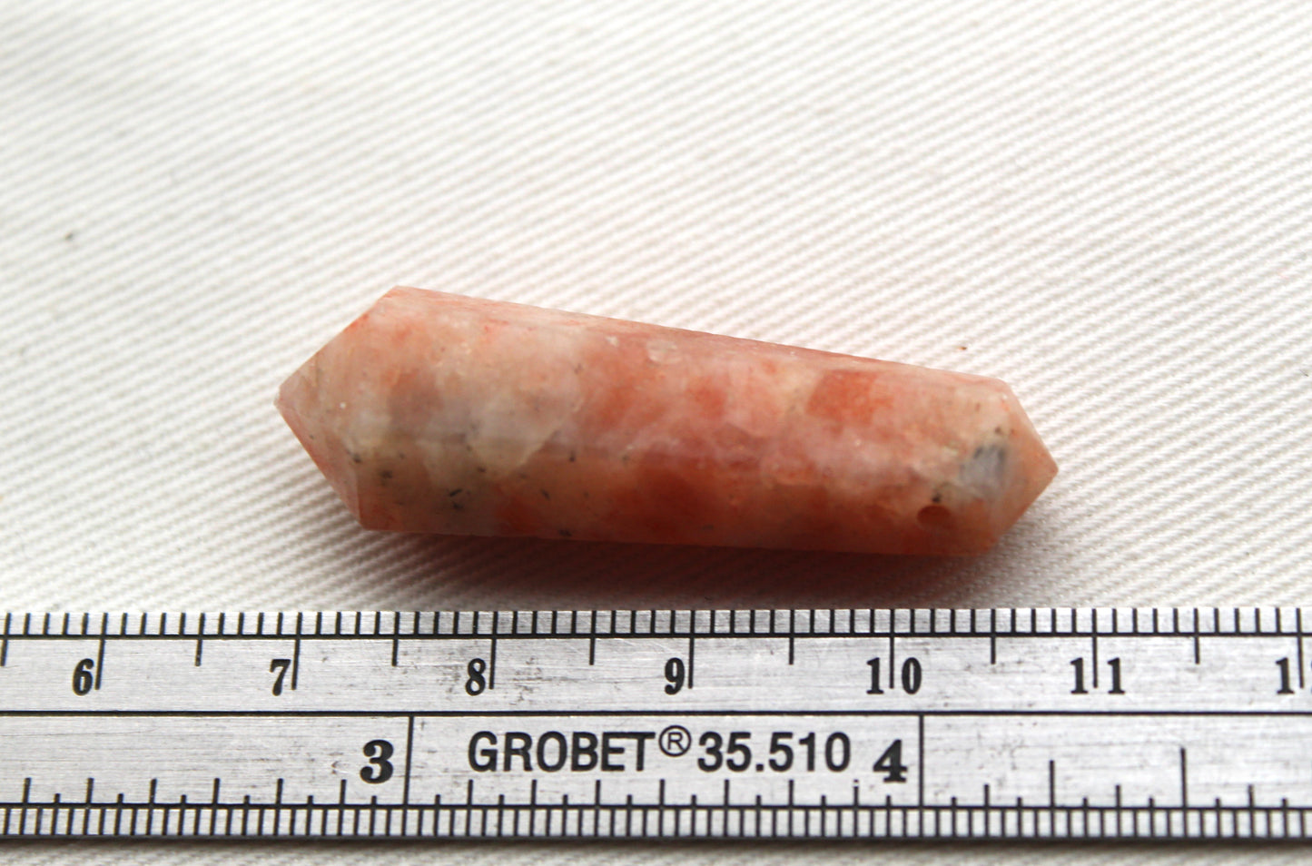 Sunstone double point Tower gemstone pendant size DRILLED