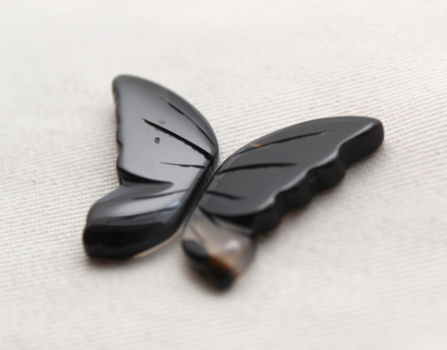 Montana Agate Cabochon Pair Gemstone Clear brown