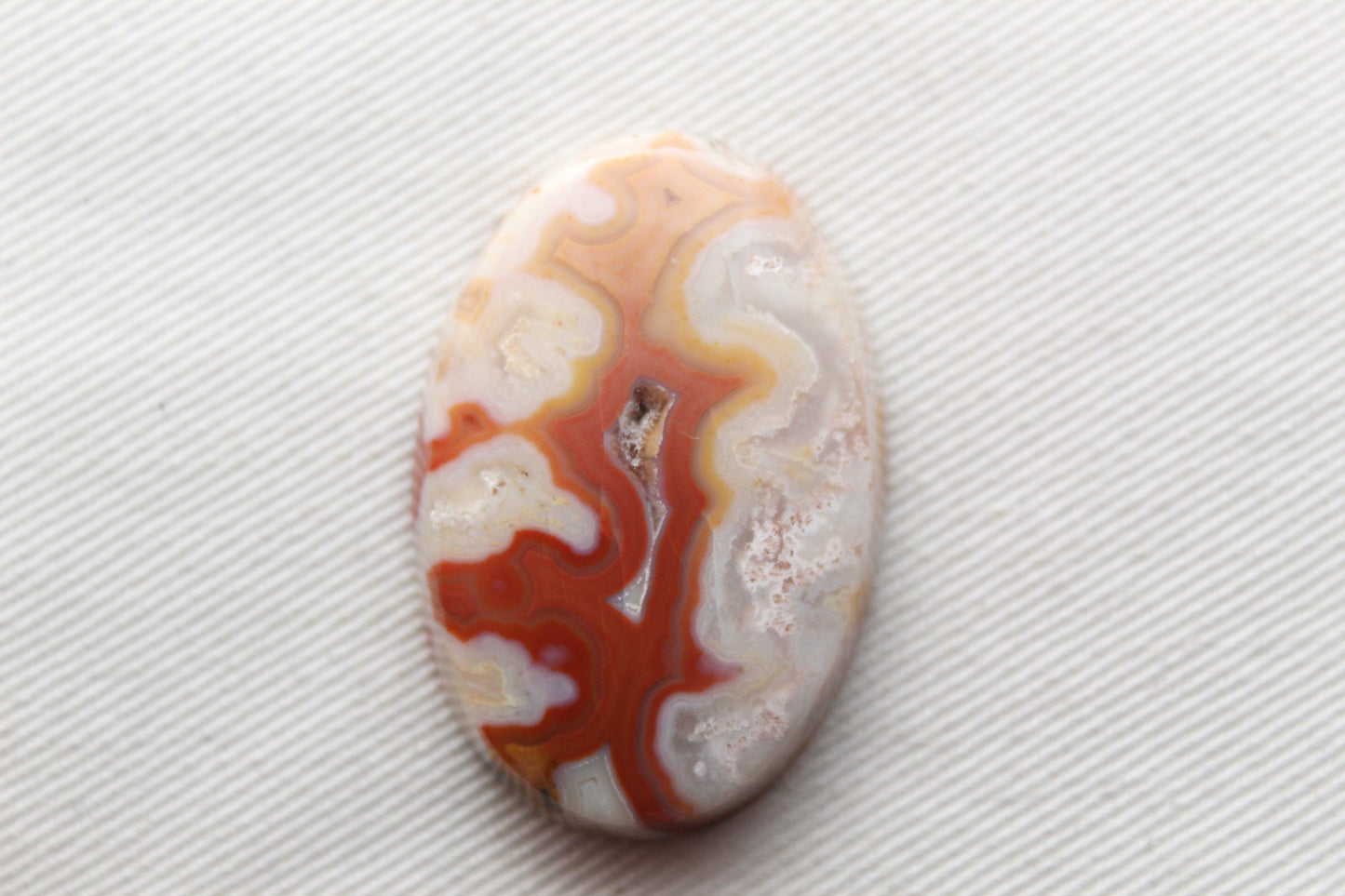 Indonesian Lace Agate Cabochon Gemstone Oval