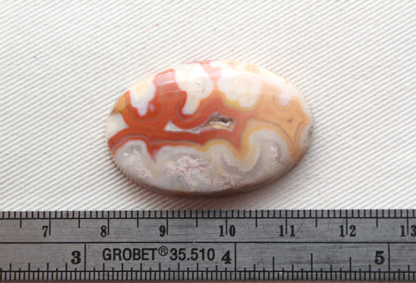 Indonesian Lace Agate Cabochon Gemstone Oval