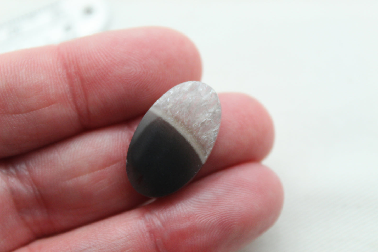 Small Pair Indonesian Timor Agate Cabochons gemstone natural Oval
