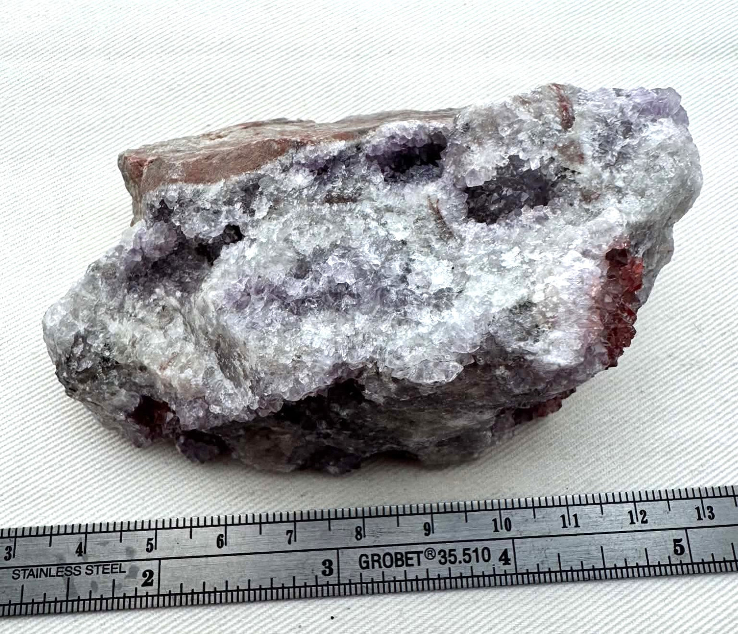 Canadian Amethyst gemstone Specimen rough red purple crystal