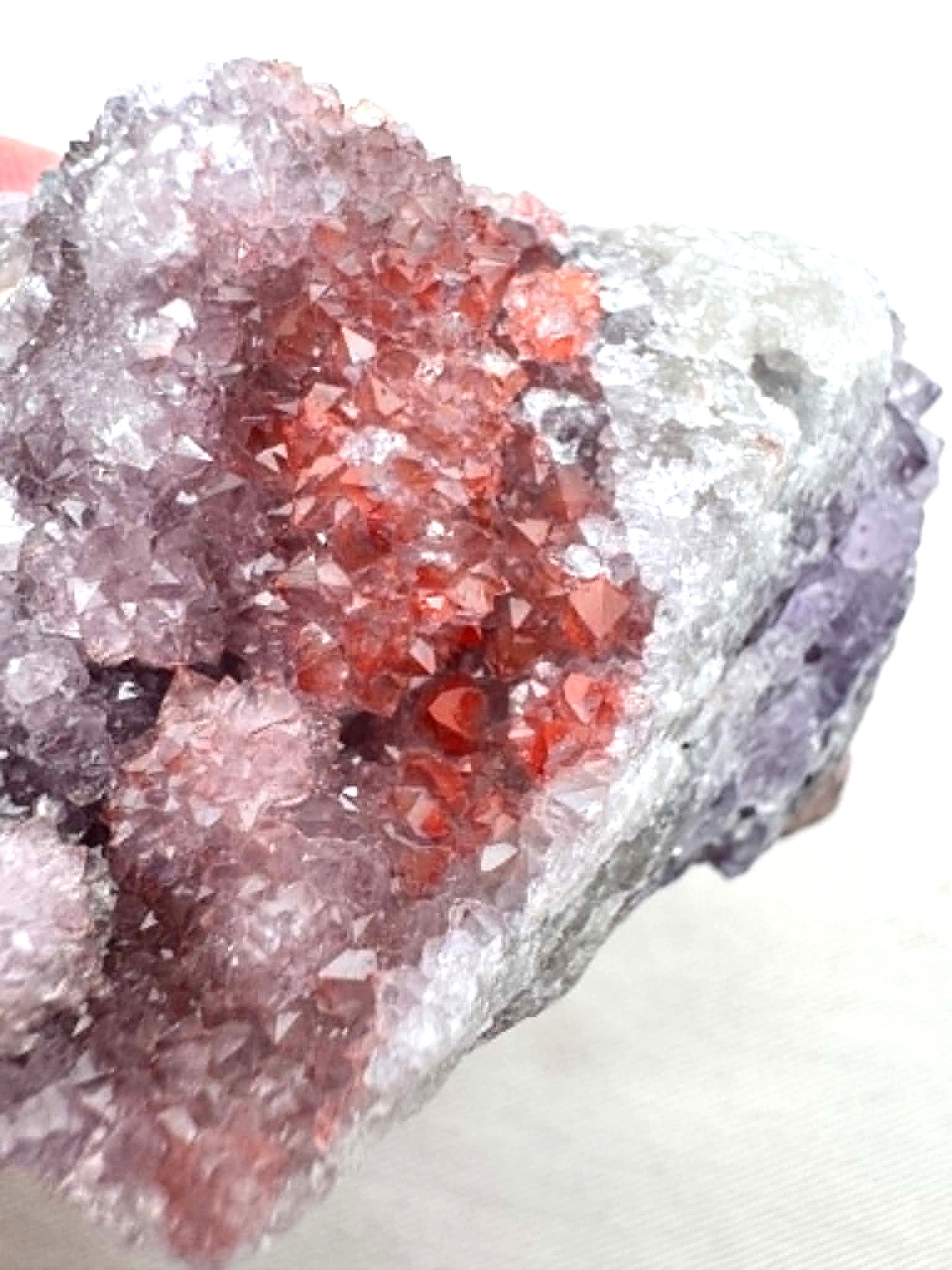 Canadian Amethyst gemstone Specimen rough red purple crystal