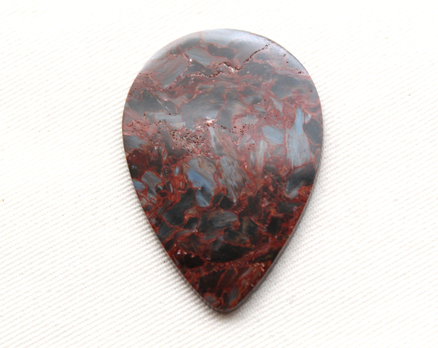 LARGE Pietersite teardrop Gemstone Cabochon