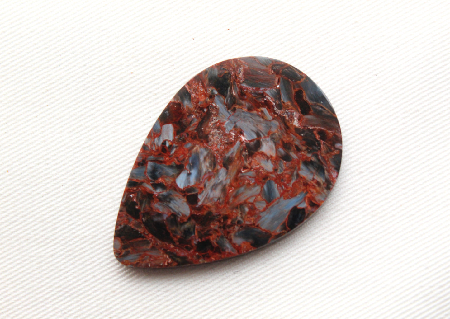 LARGE Pietersite teardrop Gemstone Cabochon