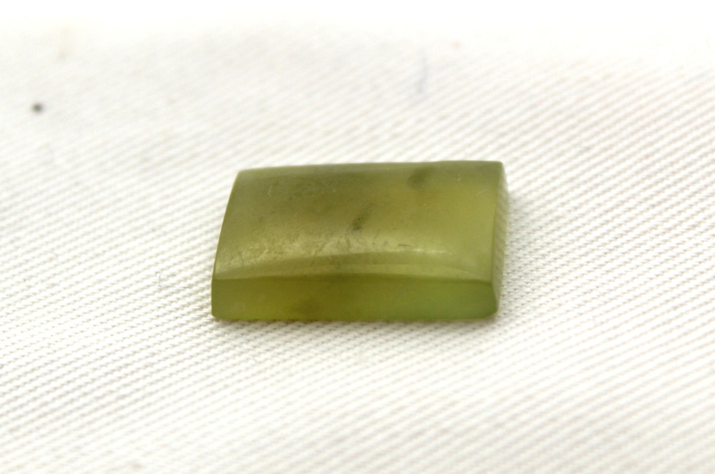 One Vesuvianite Cabochon Gemstone light green Rectangle