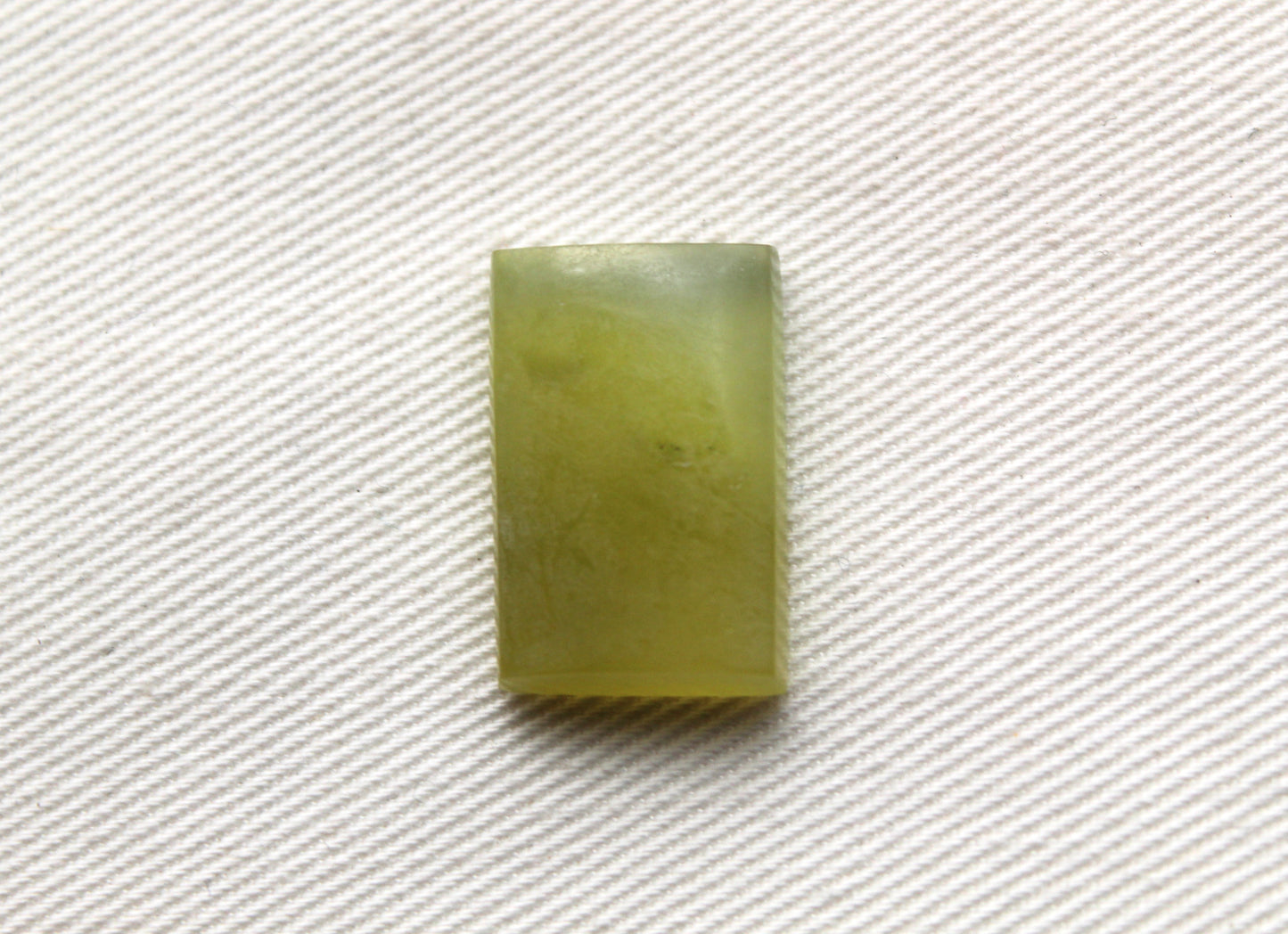 One Vesuvianite Cabochon Gemstone light green Rectangle