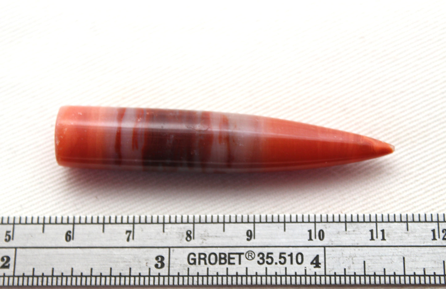 Banded Agate LARGE bullet Gemstone 56MM UNDRILLED
