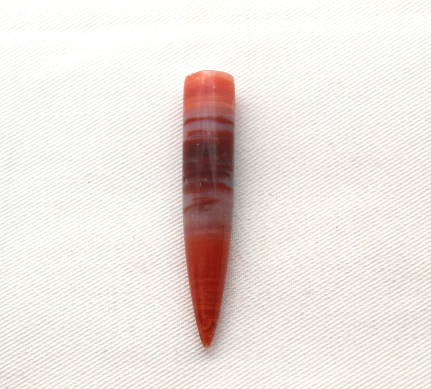 Banded Agate LARGE bullet Gemstone 56MM UNDRILLED