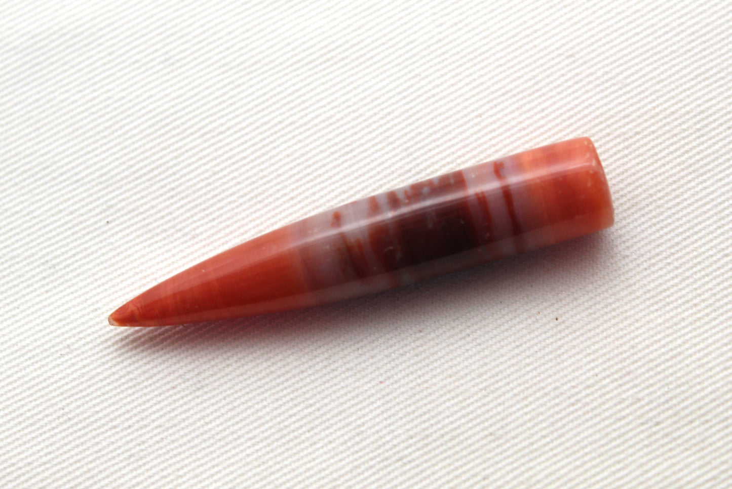 Banded Agate LARGE bullet Gemstone 56MM UNDRILLED