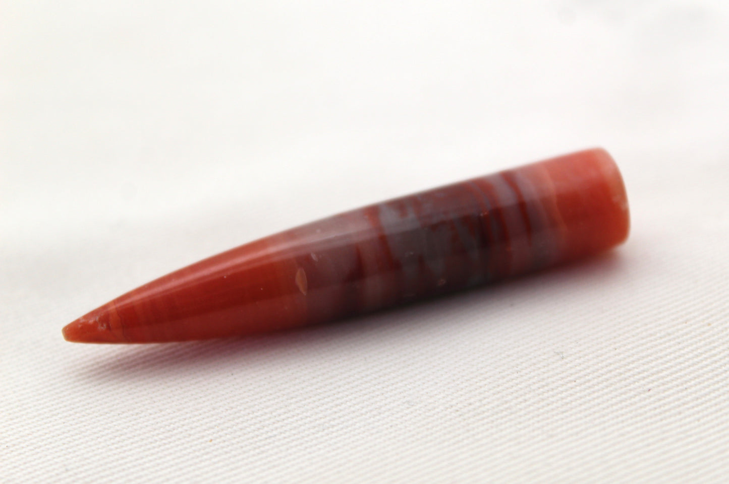 Banded Agate LARGE bullet Gemstone 56MM UNDRILLED