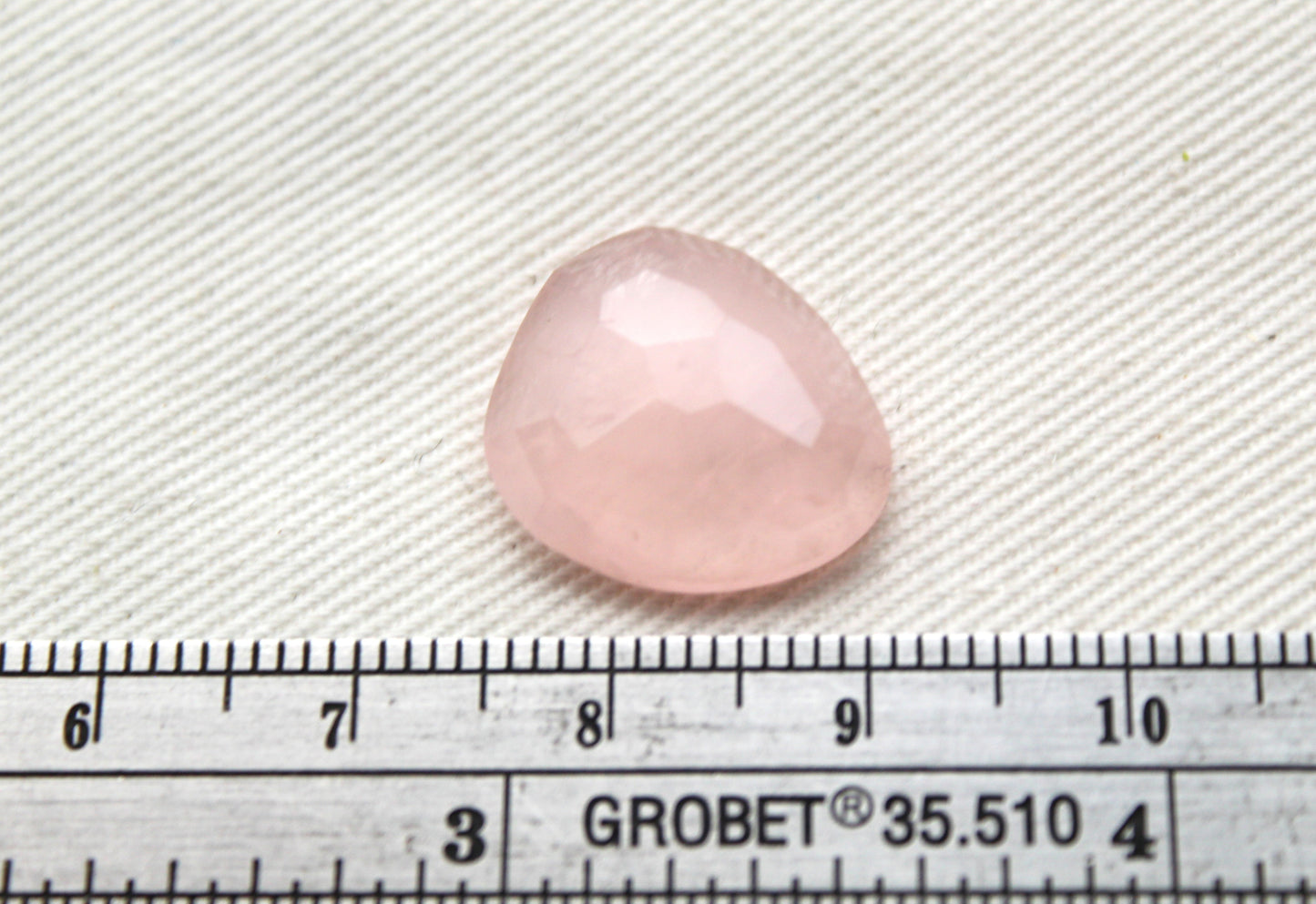 Freeform Pink Quartz faceted Cabochon Gemstone rose