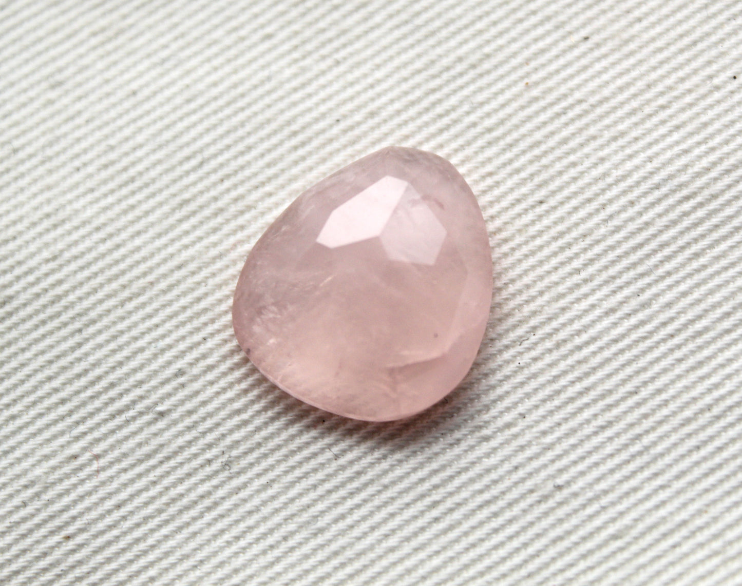 Freeform Pink Quartz faceted Cabochon Gemstone rose