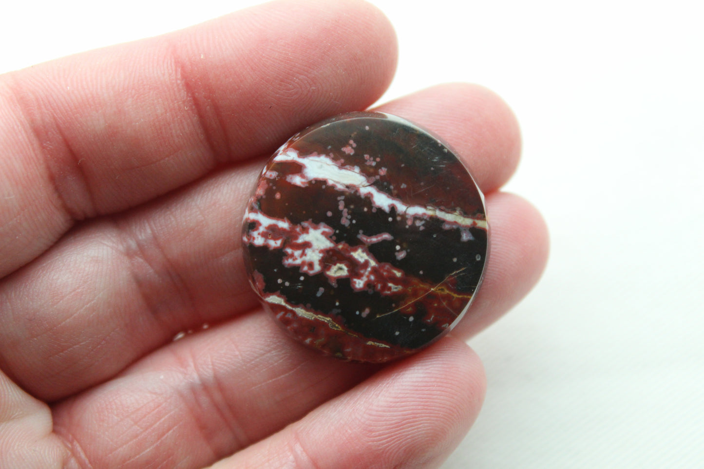Large River Jasper Cabochon Gemstone red Round 28MM