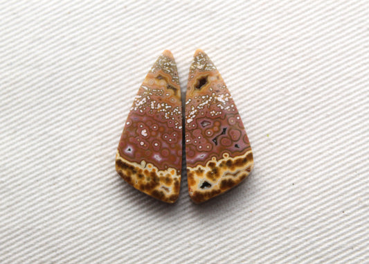 Small River Jasper Cabochon Pair Gemstone