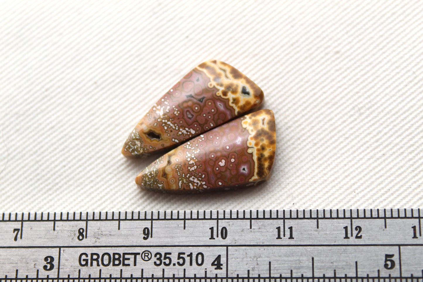 Small River Jasper Cabochon Pair Gemstone